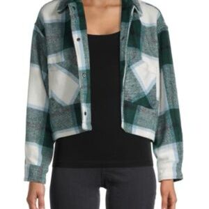 For The Republic Green and White Utility Jacket